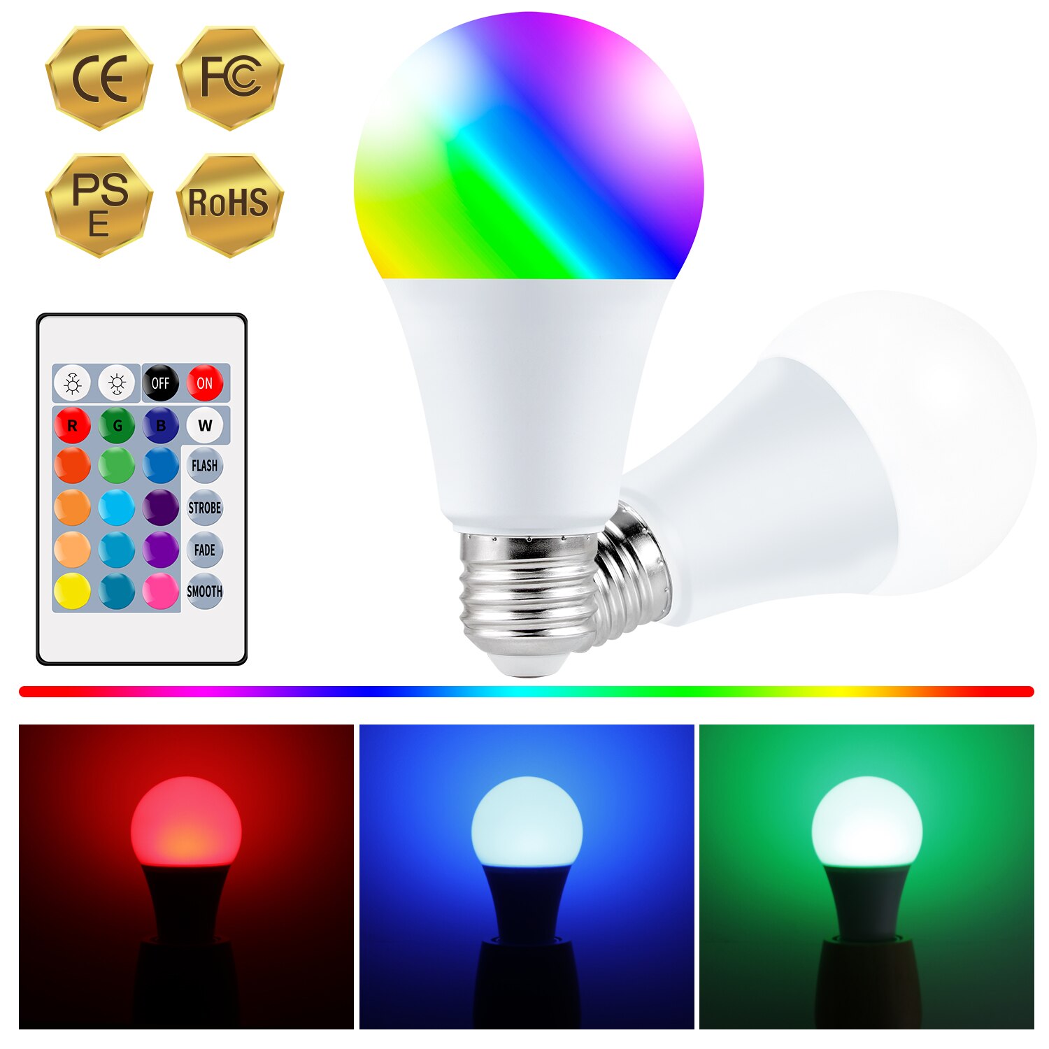 10W LED ŽIAROVKA  E27 RGB+WW E27 na DO