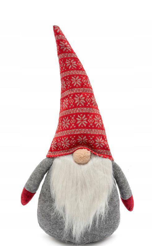 CHRISTMAS GNOME 40CM RED/GREY