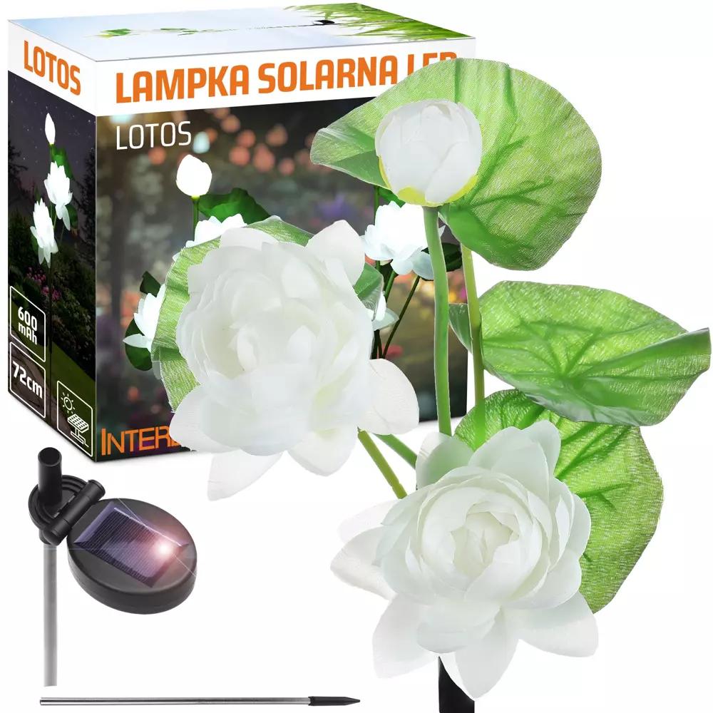 LED SOLÁRNE ZÁHRADNÉ SVIETIDLO LOTUS, WATER LILY | 72 CM, 600 MAH