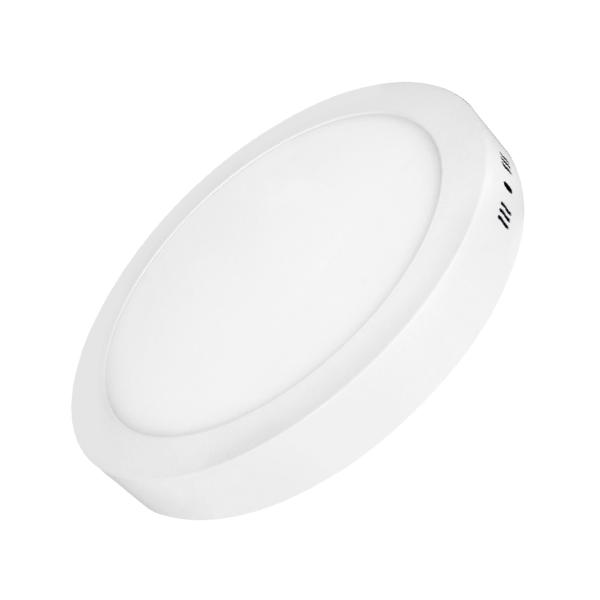 LED Backlit Surface Mini Round Panel 12W Teplá biela