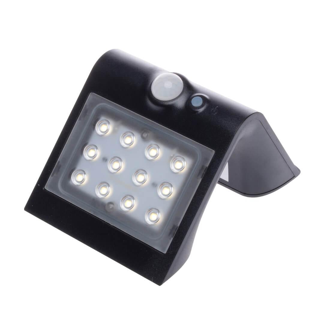 Záhradná solárna nástenná lampa BUTTERFLY LED IP65 1,5W 4000K Sensor Black Eco-Light